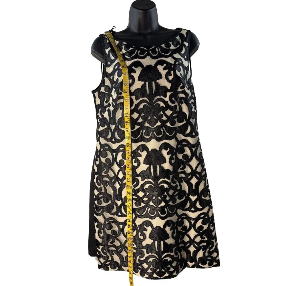 Vince Camuto Sleeveless Dress, Velvet Textured Pattern, Back Zipper Closure 14 - Picture 11 of 14